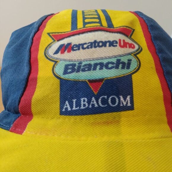 Asics Bianchi Mercatone Uno Albacom Cycling Hat Cap - Picture 2 of 8